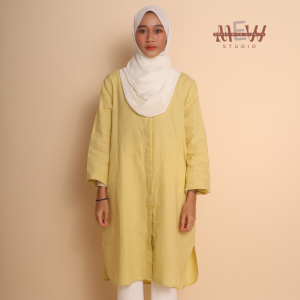 Lime Green Linen Long Tunic