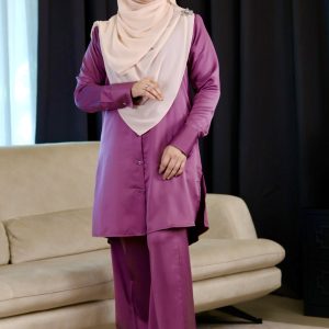 PURPLE BASEERAH PANTSUIT MUSLIMAH EXECUTIVE WEAR