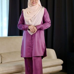 PURPLE BASEERAH PANTSUIT MUSLIMAH EXECUTIVE WEAR