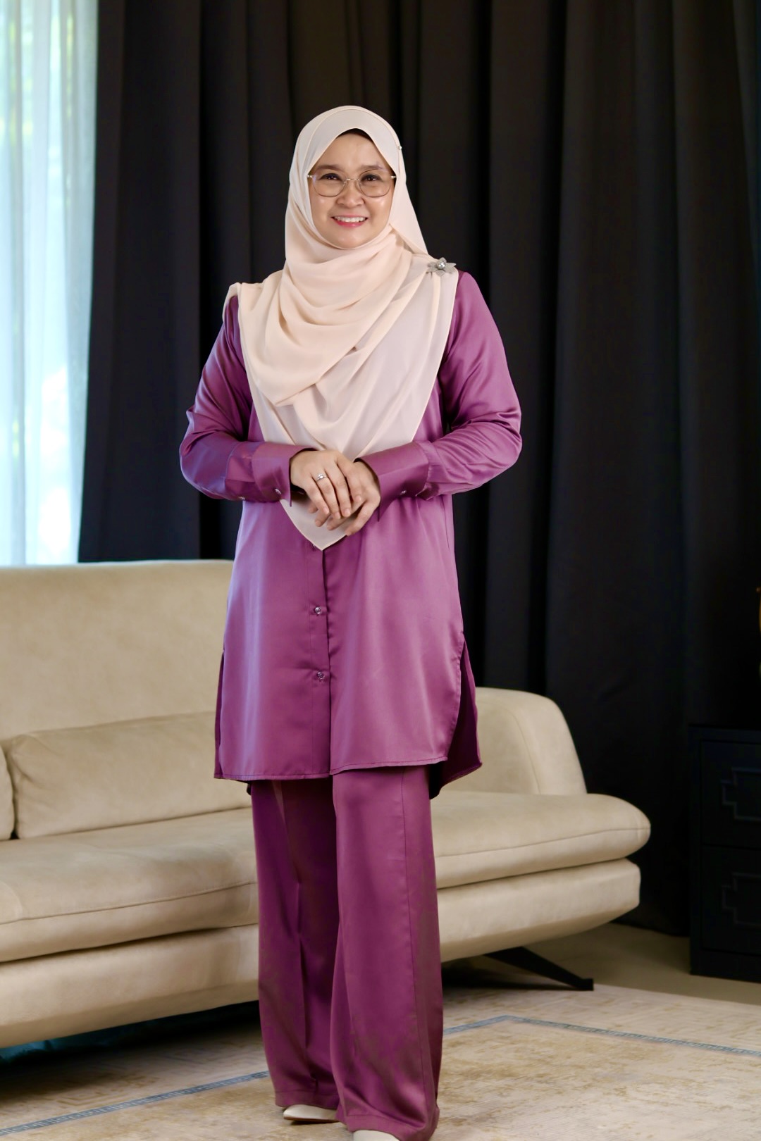 PURPLE BASEERAH PANTSUIT MUSLIMAH EXECUTIVE WEAR PURPLE BASEERAH PANTSUIT MUSLIMAH EXECUTIVE WEAR