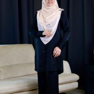 BLACK BASEERAH PANTSUIT MUSLIMAH EXECUTIVE WEAR