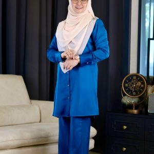 DENIM BASEERAH PANTSUIT MUSLIMAH EXECUTIVE WEAR