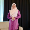 PURPLE BASEERAH PANTSUIT MUSLIMAH EXECUTIVE WEAR